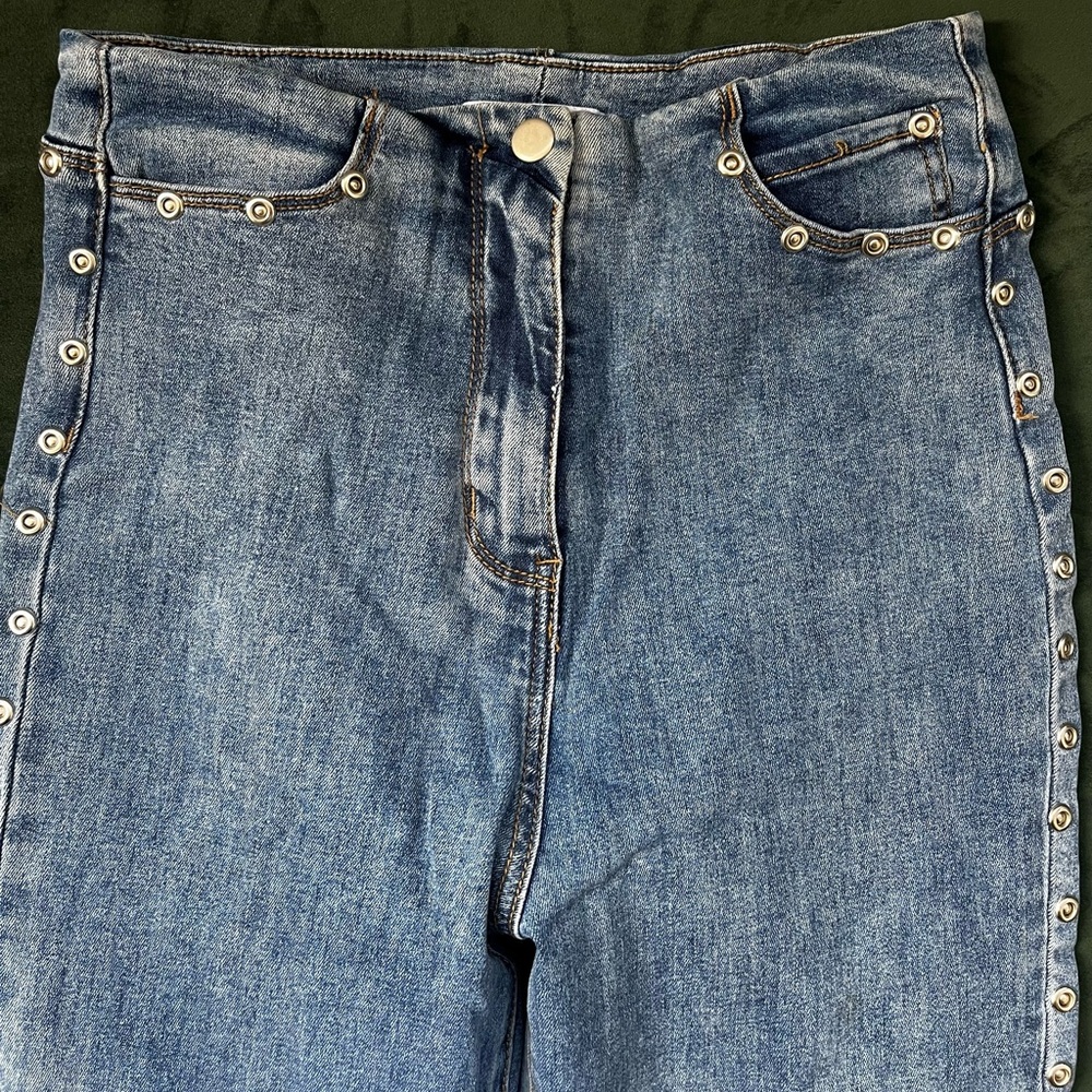 I.AM.GIA Tommie Flare Jeans Women’s Small Blue Eyelet Y2K - Picture 9 of 11